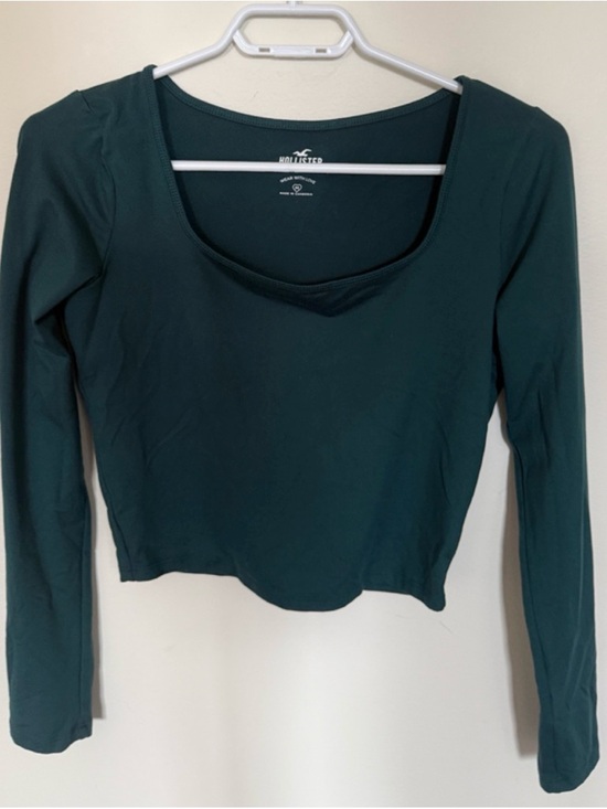 Hollister Tops - Hollister Scoop Neck Long Sleeve Top - Deep Teal